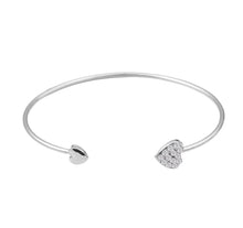 Load image into Gallery viewer, 2019 Hot New Fashion Adjustable Crystal Double Heart Bow Bilezik Cuff Opening Bracelet For Women Jewelry Gift Mujer Pulseras