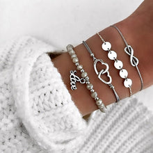 Load image into Gallery viewer, Boho Rose Map Bracelets &amp; Bangles for Women Bohemian Round Beaded Charm Bracelet Set Fashion Multilayer Accessories 2019 Bijoux